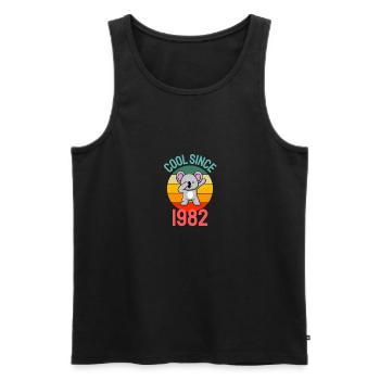 Cool seit 1982 Retro Dabbing Koala 40. Geburtstag - Männer Premium Bio Tank Top - Schwarz - Vorne - Michal (187cm)