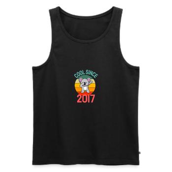 Cool seit 2017 Retro Dabbing Koala 5. Geburtstag - Männer Premium Bio Tank Top - Schwarz - Vorne - Michal (187cm)