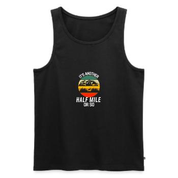 Nature Forest Trees Fun Gift Retro Hiking - Men's Premium Organic Tank Top - black - Front - AI Model Male 178 light (178cm)