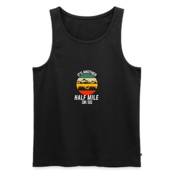 Retro Noch eine halbe Meile oder so Wandern - Männer Premium Bio Tank Top - Schwarz - Vorne - Michal (187cm)