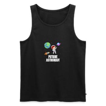 Astronomy Planetary Rocket Future Astronaut - Men's Premium Organic Tank Top - black - Front - Michal (187cm)