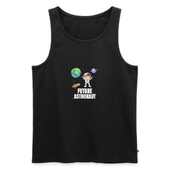 Fusée d’astronomie pour enfants Futur astronaute - Débardeur bio Premium Homme - noir - Devant - Michal (187cm)