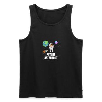 Space Planet Rocket Future Astronaut - Men's Premium Organic Tank Top - black - Front - AI Model Male 178 light (178cm)