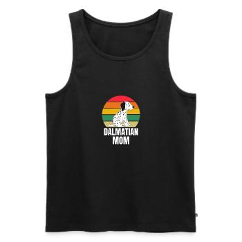 Hundeliebhaber Retro Hunde Mama Dalmatiner - Männer Premium Bio Tank Top - Schwarz - Vorne - Michal (187cm)