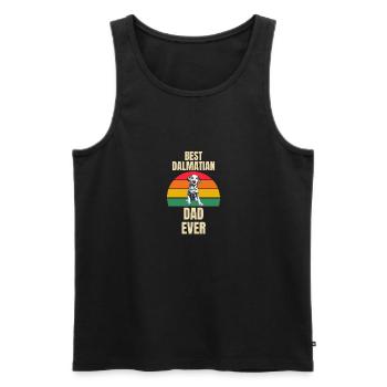 Bester Dalmatiner Papa Retro Hunde Dalmatiner - Männer Premium Bio Tank Top - Schwarz - Vorne - Michal (187cm)