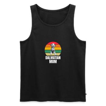 Retro Haustier Hunde Mama Muttertag Dalmatiner - Männer Premium Bio Tank Top - Schwarz - Vorne - Michal (187cm)