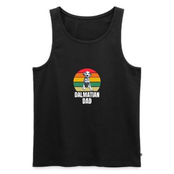 Dalmatian Papa Dogs Father's Day Gift Dalmatian - Men's Premium Organic Tank Top - black - Front - Michal (187cm)