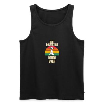 Retro Dalmatiner Mama - Männer Premium Bio Tank Top - Schwarz - Vorne - Michal (187cm)
