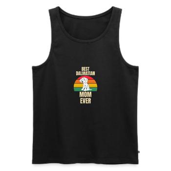 Beste Dalmatiner Mama Retro Hunde Dalmatiner - Männer Premium Bio Tank Top - Schwarz - Vorne - Michal (187cm)