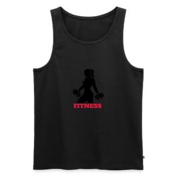 Fitness gym gym gym fitness center - Men's Premium Organic Tank Top - black - Front - Michal (187cm)