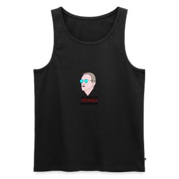 Alle Macht zu Tegnell - Männer Premium Bio Tank Top - Schwarz - Vorne - Michal (187cm)