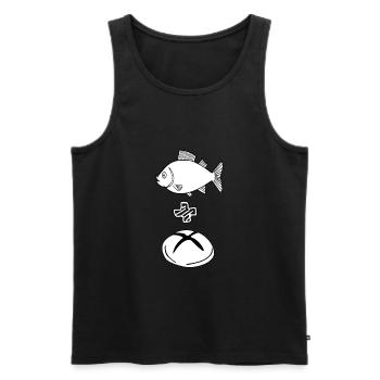 North fish bun fish fried fish gift - Men's Premium Organic Tank Top - black - Front - AI Model Male 178 light (178cm)