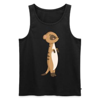 Meerkat Meerkat Meerkat Meerkat - Men's Premium Organic Tank Top - black - Front - Michal (187cm)