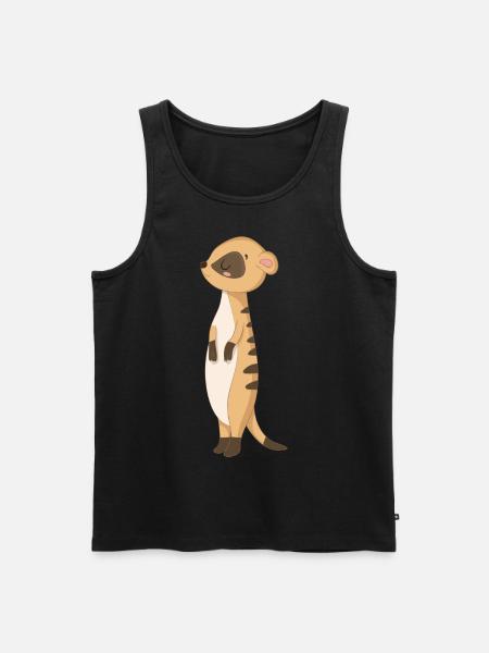 Süßes Erdmännchen Manguste - Männer Premium Bio Tank Top - Schwarz