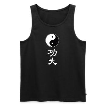 tao kung fu - Männer Premium Bio Tank Top - Schwarz - Vorne - Michal (187cm)