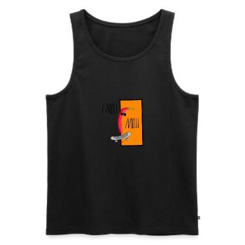 Chilli Milli 3D - Männer Premium Bio Tank Top - Schwarz - Vorne - AI Model Male 178 light (178cm)