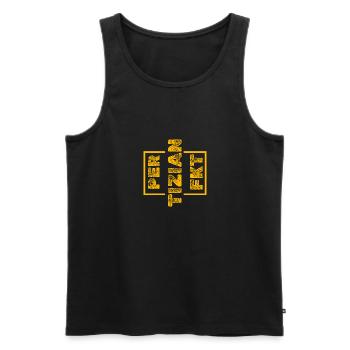 Perfekt Tizian - Männer Premium Bio Tank Top - Schwarz - Vorne - AI Model Male 178 light (178cm)