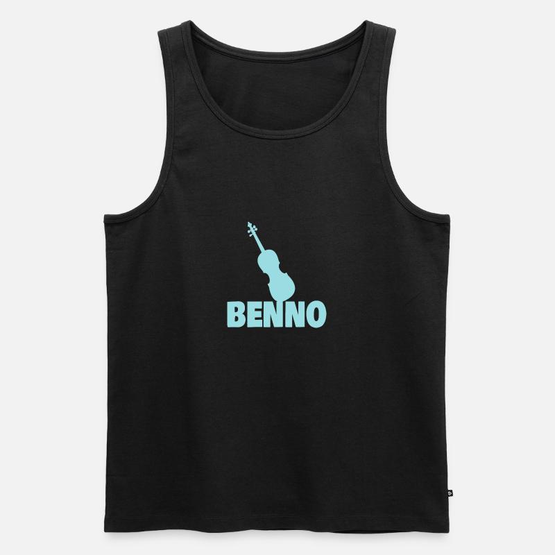 Benno als Bratsche - Männer Premium Bio Tank Top - Schwarz