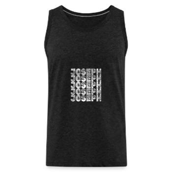 Brother Joseph - Men's Premium Organic Tank Top - charcoal grey - Front - Alexander (188cm)