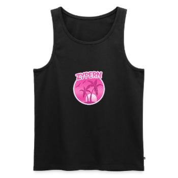 Zypern als Urlaub - Männer Premium Bio Tank Top - Schwarz - Vorne - AI Model Male 178 light (178cm)