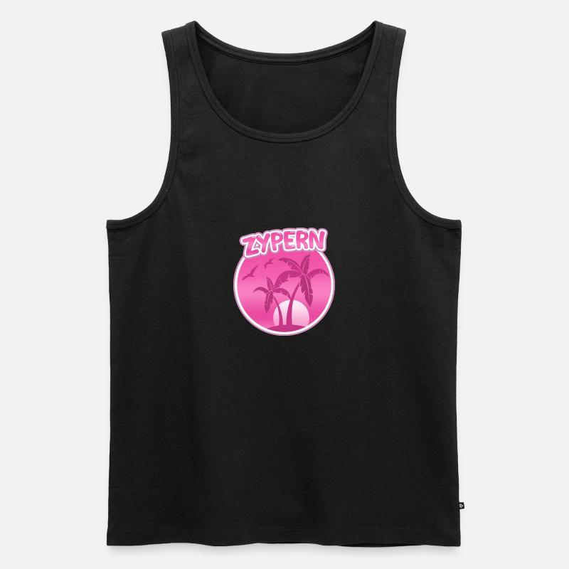 Zypern als Urlaub - Männer Premium Bio Tank Top - Schwarz