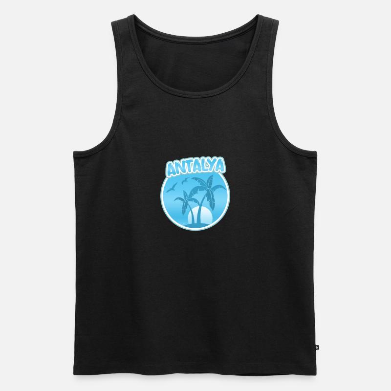 Urlaub Antalya - Männer Premium Bio Tank Top - Schwarz