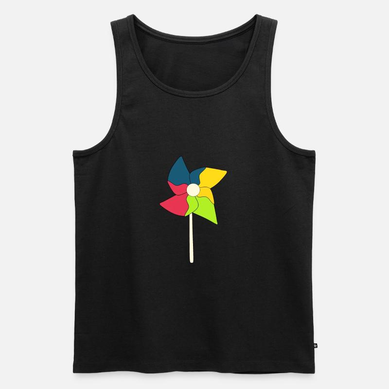 Windrad Windräder - Männer Premium Bio Tank Top - Schwarz