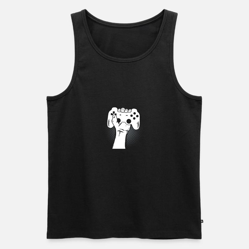Controller Gamer Macht | Gaming - Männer Premium Bio Tank Top - Schwarz