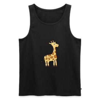 Giraffe funny - Men's Premium Organic Tank Top - black - Front - Michal (187cm)