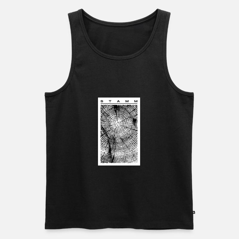 Baumstamm - Männer Premium Bio Tank Top - Schwarz