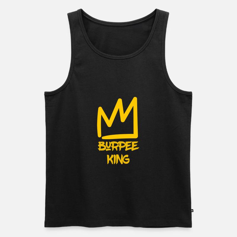 Burpee King - Männer Premium Bio Tank Top - Schwarz