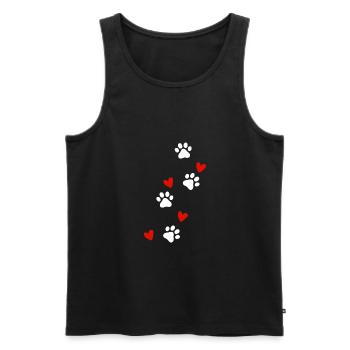 dogs lover - Débardeur bio Premium Homme - noir - Devant - AI Model Male 178 light (178cm)