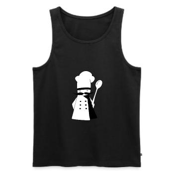 Kochen - Männer Premium Bio Tank Top - Schwarz - Vorne - AI Model Male 178 light (178cm)