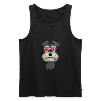 Lunettes de soleil miniatures Schnauzer UK I Deutsch Flag - Débardeur bio Premium Homme - noir - Devant - Michal (187cm)