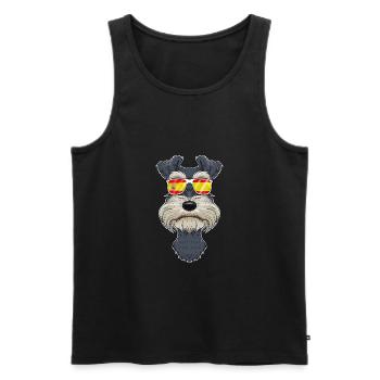 Miniature Schnauzer I Spain Sunglasses I Spanish - Männer Premium Bio Tank Top - Schwarz - Vorne - Michal (187cm)