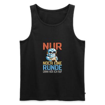 Lustiges Gaming Skelett Streaming Computerspiele - Männer Premium Bio Tank Top - Schwarz - Vorne - AI Model Male 178 light (178cm)