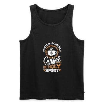 Pastor Appreciation Clergy Preacher Christian - Men's Premium Organic Tank Top - black - Front - AI Model Male 178 light (178cm)