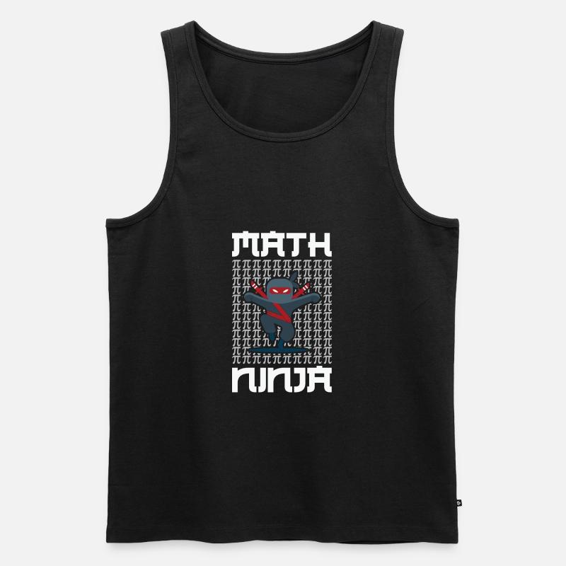 Math Teacher Math Ninja - Männer Premium Bio Tank Top - Schwarz