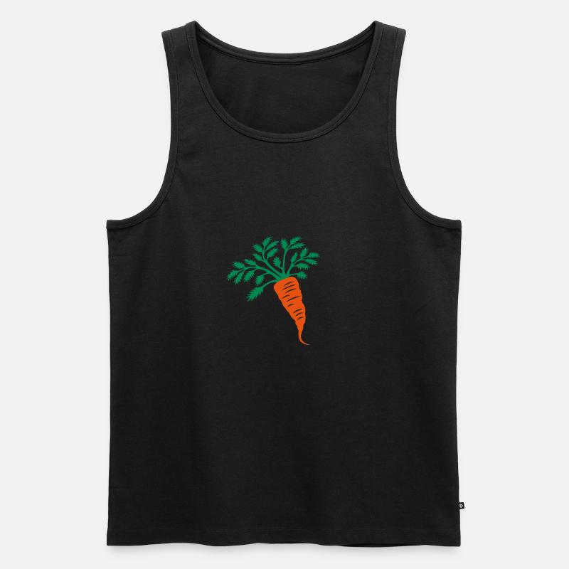 carrot - Männer Premium Bio Tank Top - Schwarz