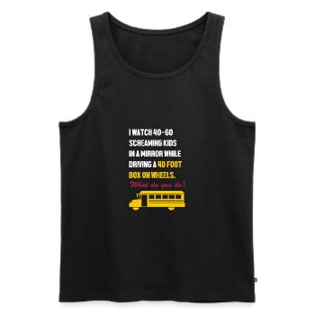 School Bus Driver School Bus - Men's Premium Organic Tank Top - black - Front - AI Model Male 178 light (178cm)