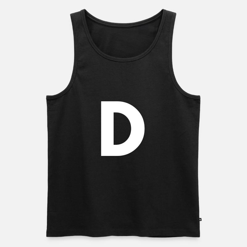 D - Männer Premium Bio Tank Top - Schwarz