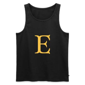 E - Männer Premium Bio Tank Top - Schwarz - Vorne - AI Model Male 178 light (178cm)