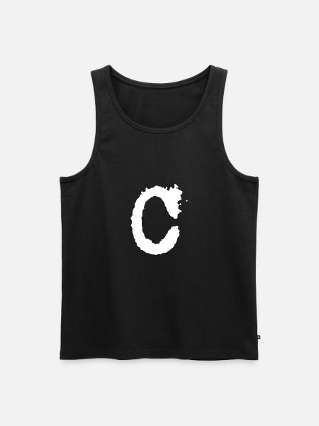 c - Men's Premium Organic Tank Top - black
