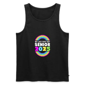 Class of 2025 - Men's Premium Organic Tank Top - black - Front - Michal (187cm)