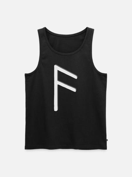Futhark Runic Alphabet Ansuz - Men's Premium Organic Tank Top - black