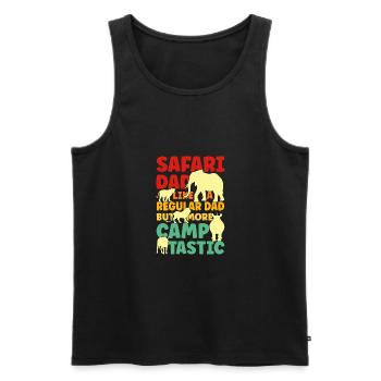 Safari Dad - Men's Premium Organic Tank Top - black - Front - Michal (187cm)
