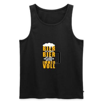 Bier ist lecker, Bier ist toll! - Männer Premium Bio Tank Top - Schwarz - Vorne - AI Model Male 178 light (178cm)