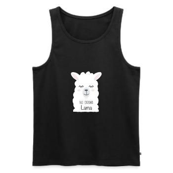 No drama Lama - Men's Premium Organic Tank Top - black - Front - AI Model Male 178 light (178cm)