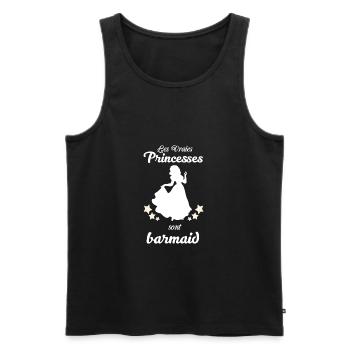 barmaid cadeau humour - Débardeur bio Premium Homme - noir - Devant - AI Model Male 178 light (178cm)