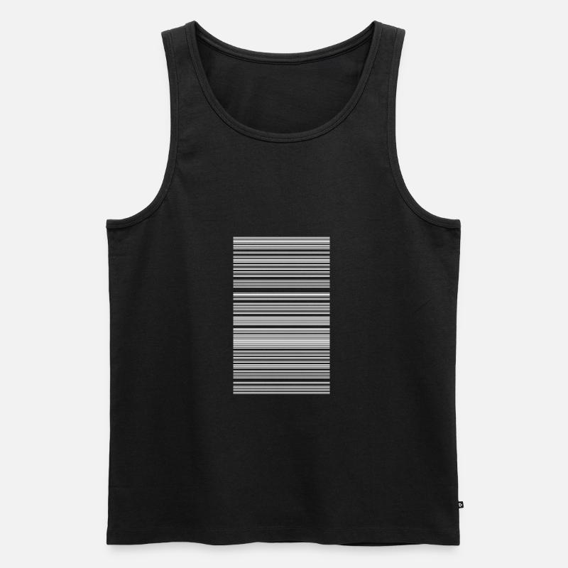 Umano Linien 01 - Männer Premium Bio Tank Top - Schwarz
